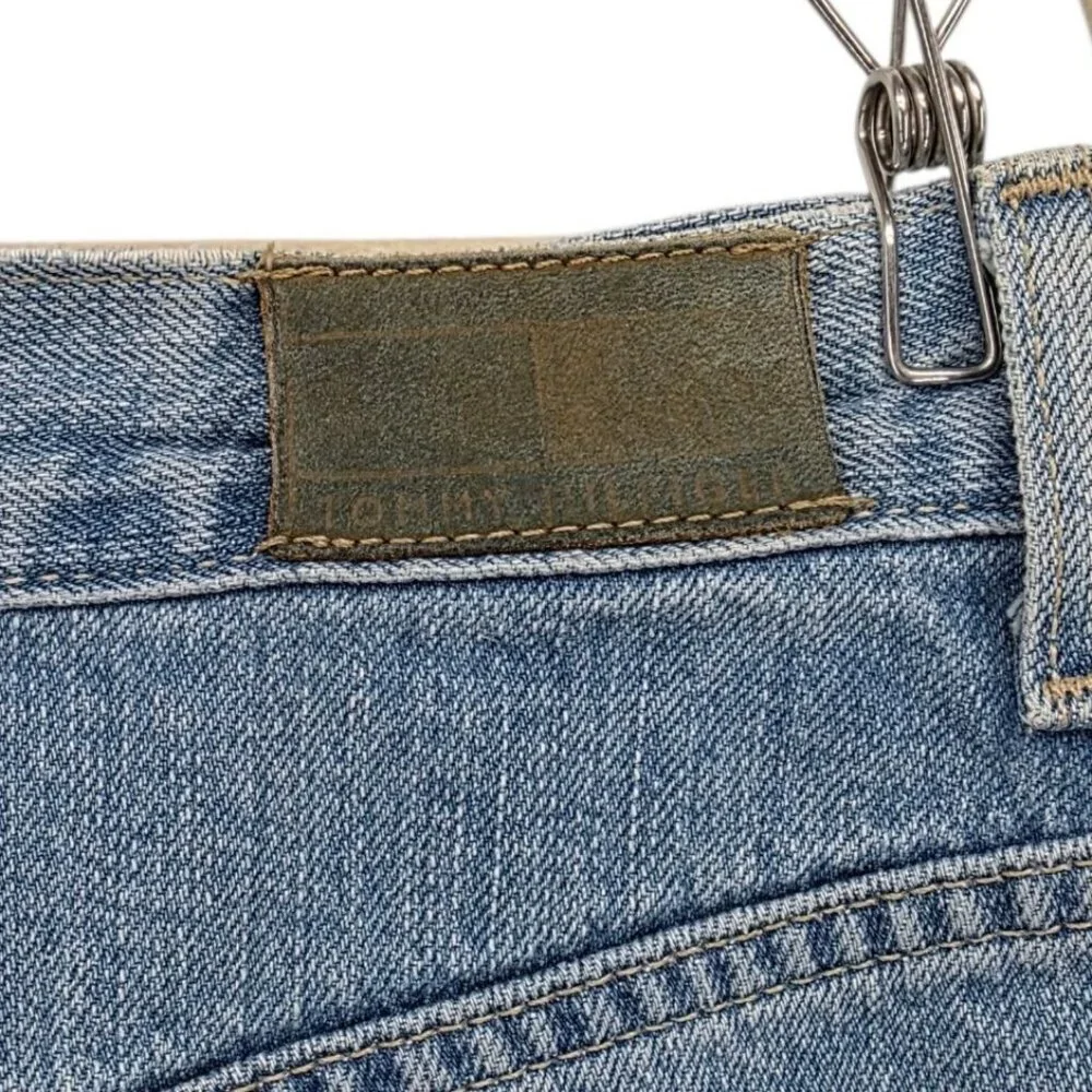 Vintage Tommy Hilfiger Womens 14 Shorts Boyfriend Denim Jean Distressed Y2K